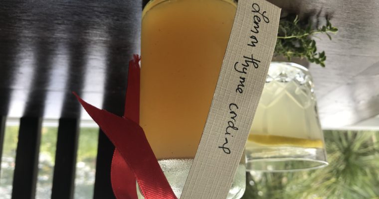 Lemon thyme cordial for healing