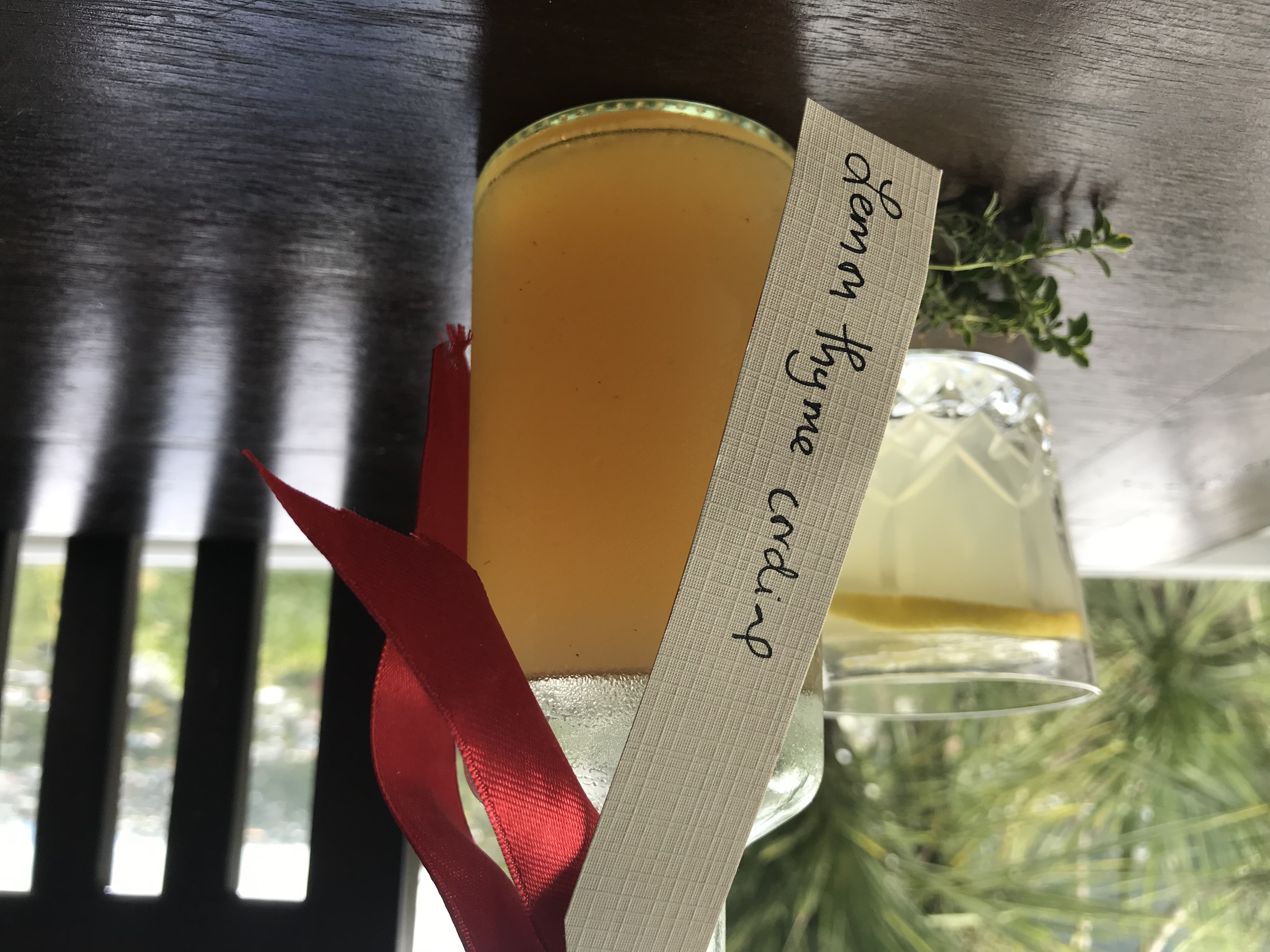 Lemon thyme cordial for healing