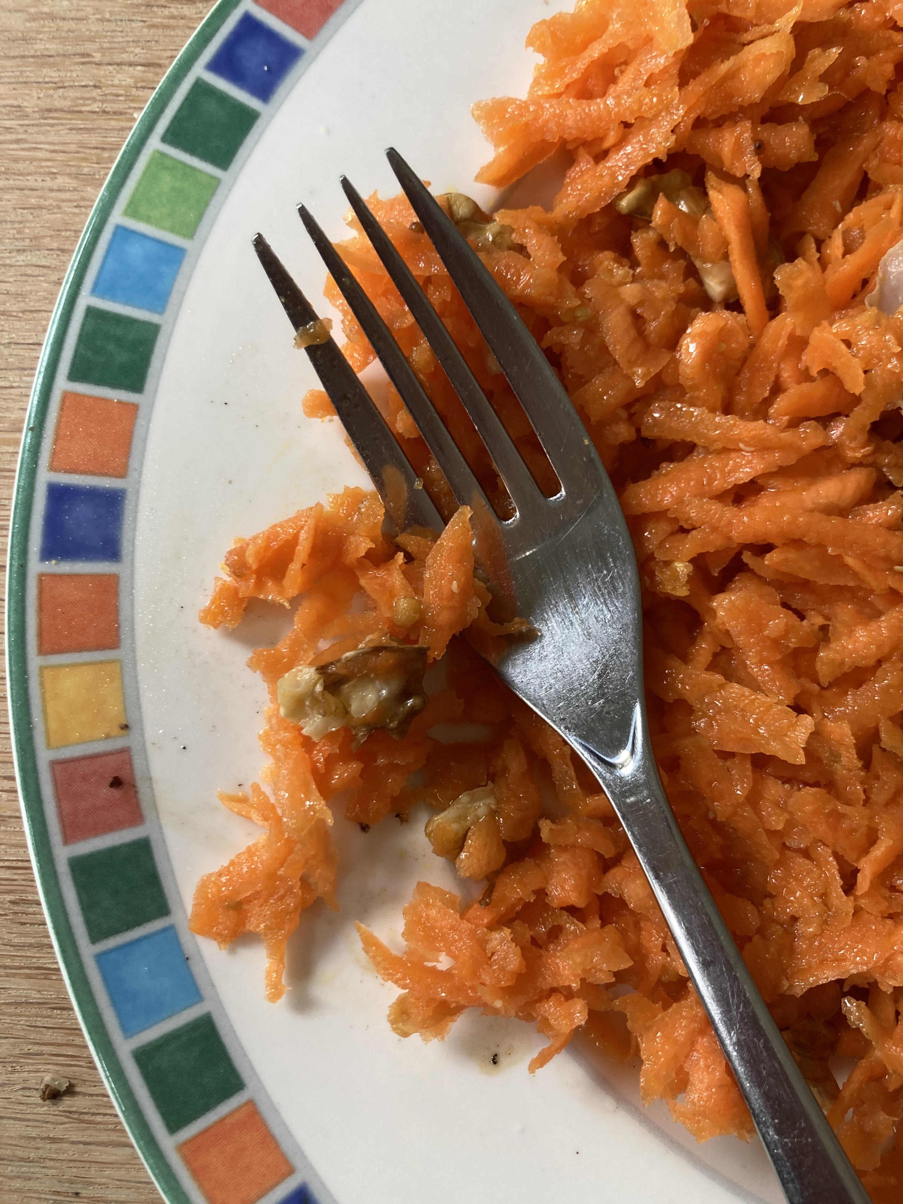 Carrot salad with apple cider vinegar dressing, or meh carrots part 1