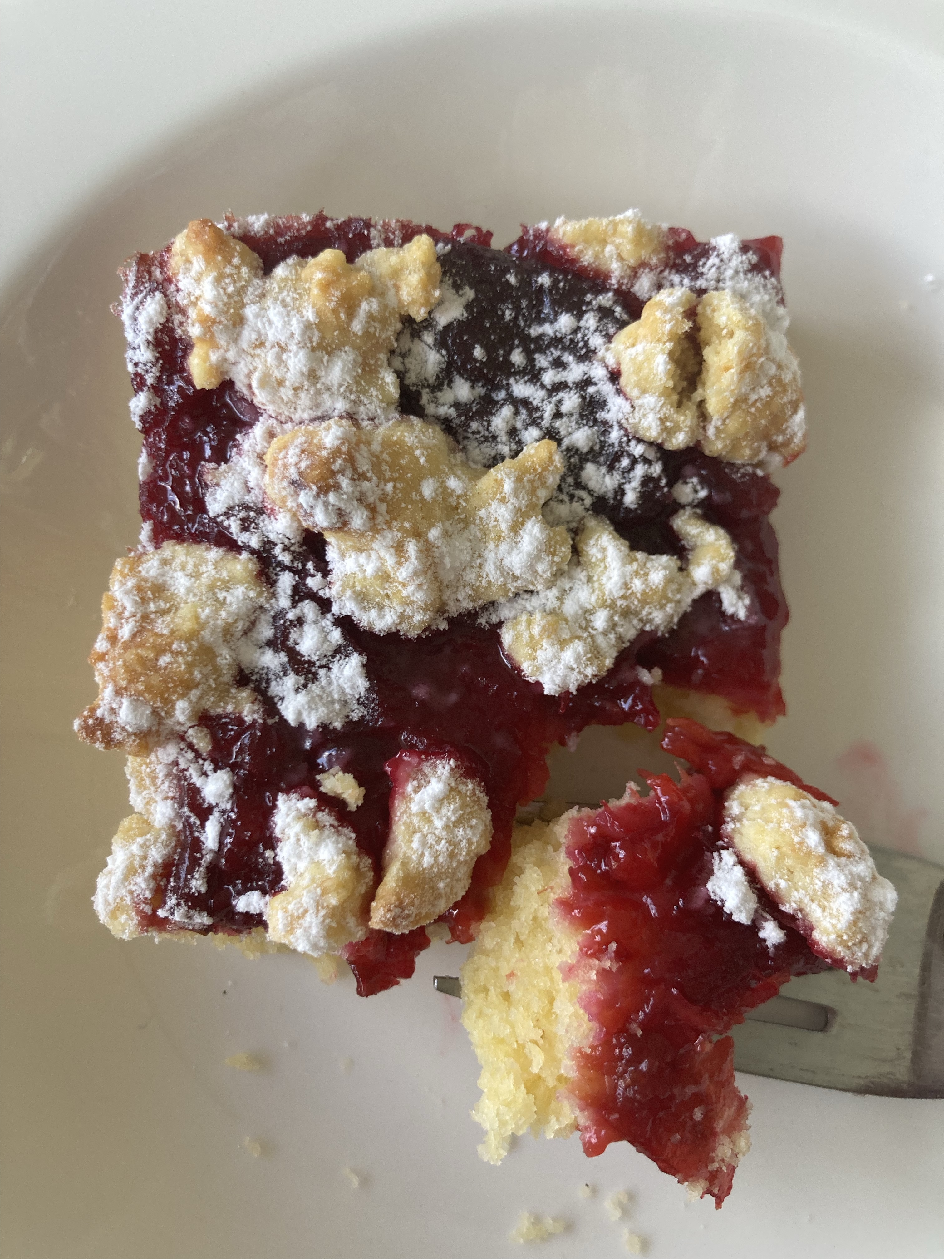 Spiced plum shortcake