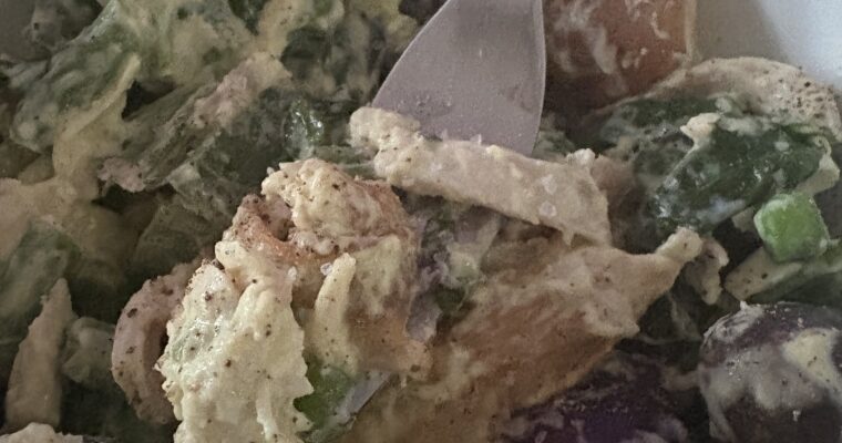 Roast chicken salad (or, just a good way to use up leftovers) and some more weekly eats