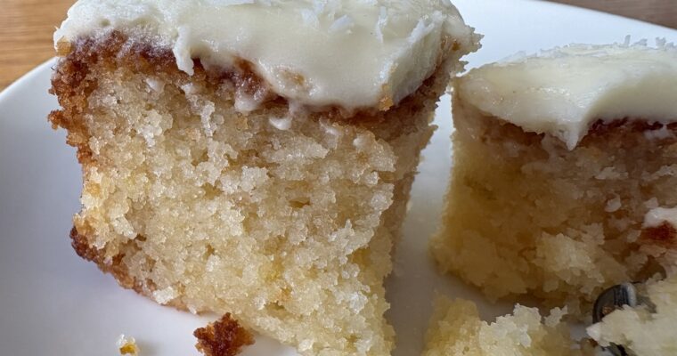 Coconut and lime sheet pan cake